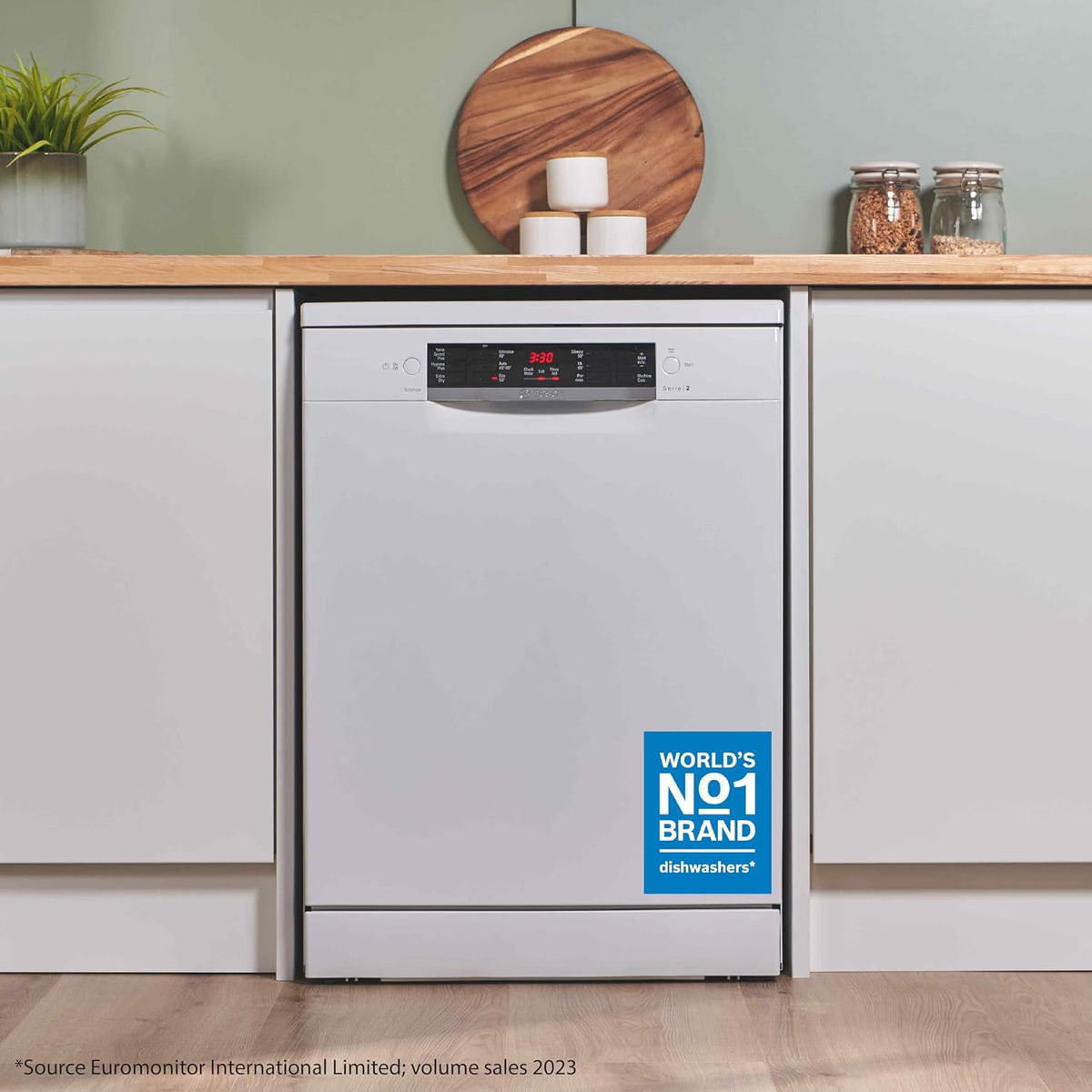 Bosch Series 2 SMS26AW08G Freestanding Dishwasher, 60cm, White