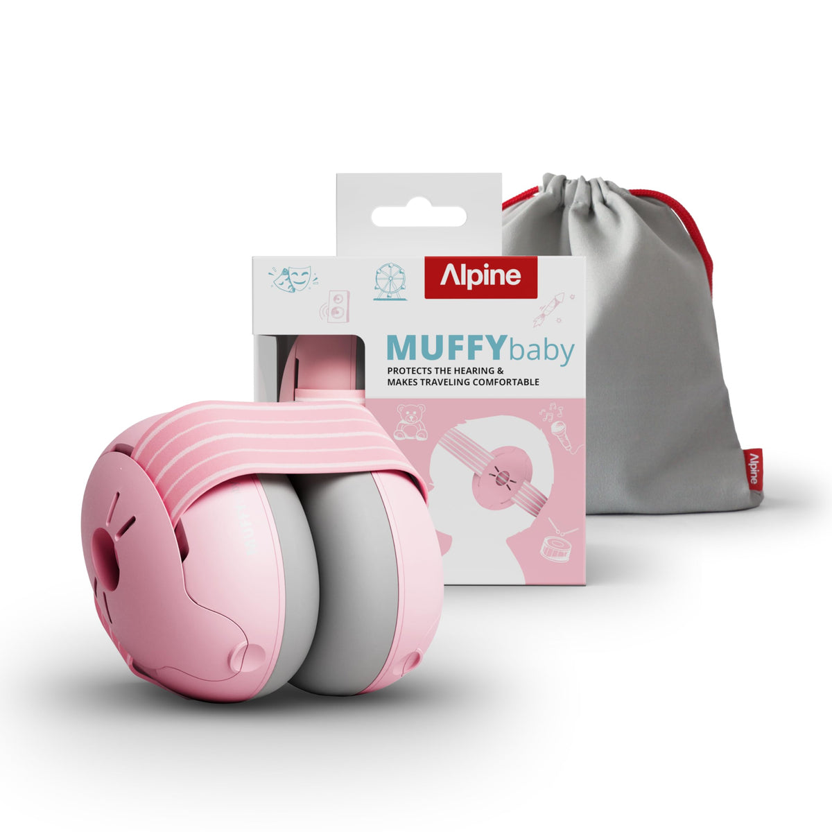 Alpine Muffy Baby Comfort Ear Defenders, Adjustable up to 48 months, Green