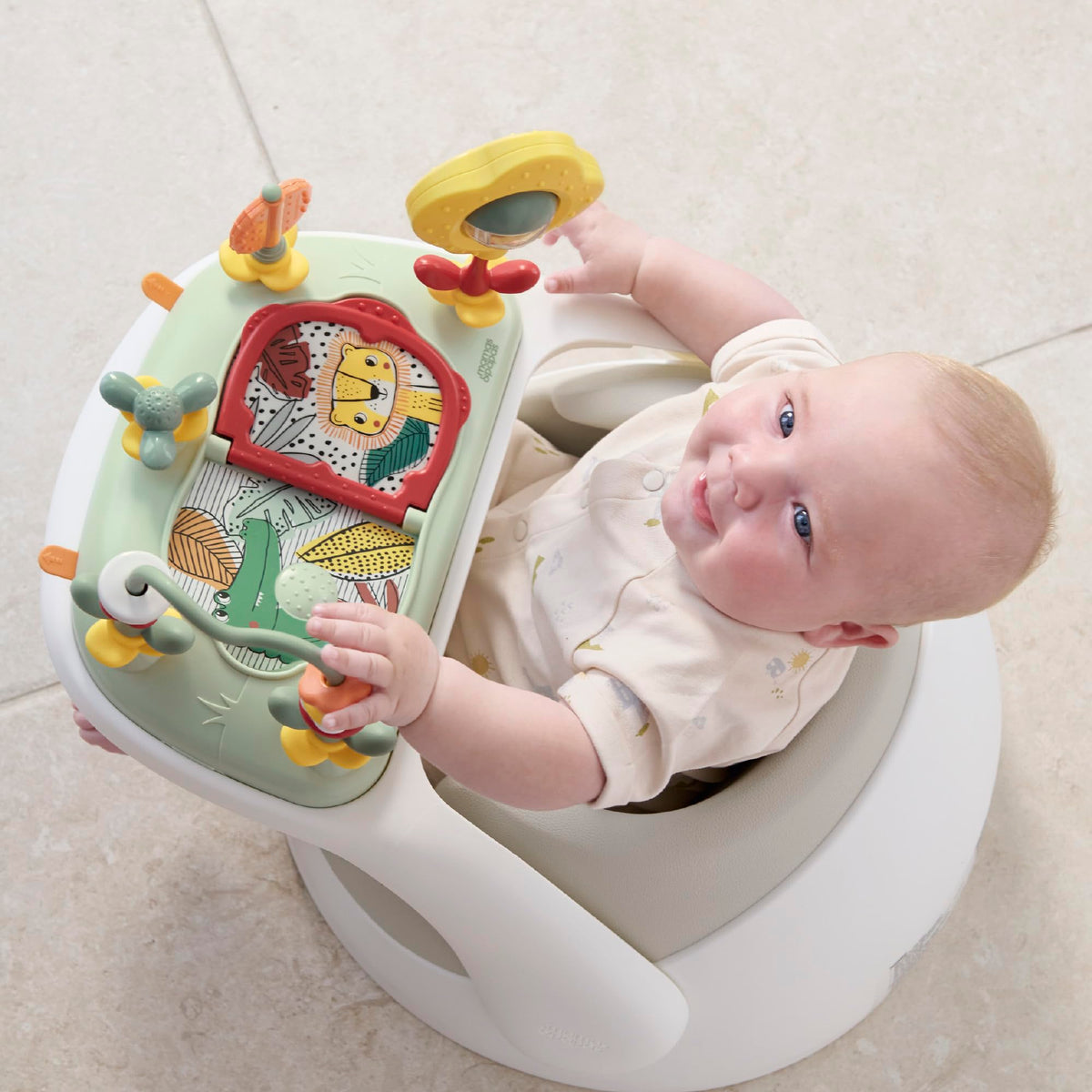Mamas & Papas Baby Snug Floor Seat and Activity Tray - Blossom (Pink)