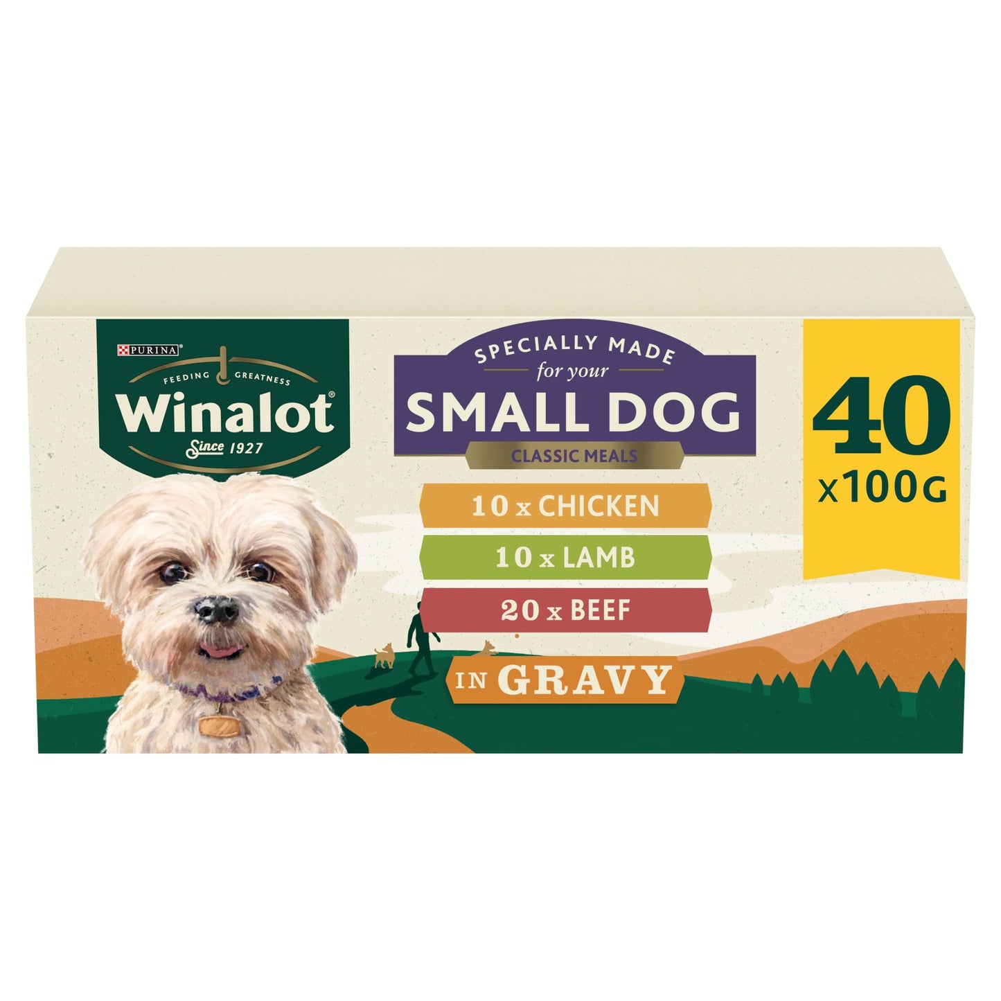 WINALOT Sunday Dinner Mixed in Gravy Wet Dog Food Pouches 40x100g