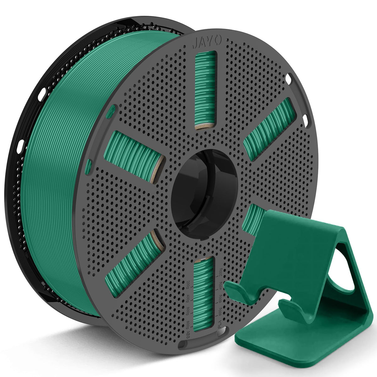 JAYO PLA 3D Printer Filament 1.1KG Black, PLA Filament 1.75mm, Dimensional Accuracy +/- 0.02mm, Neatly Wound Filament, Fits Most FDM Printer.
