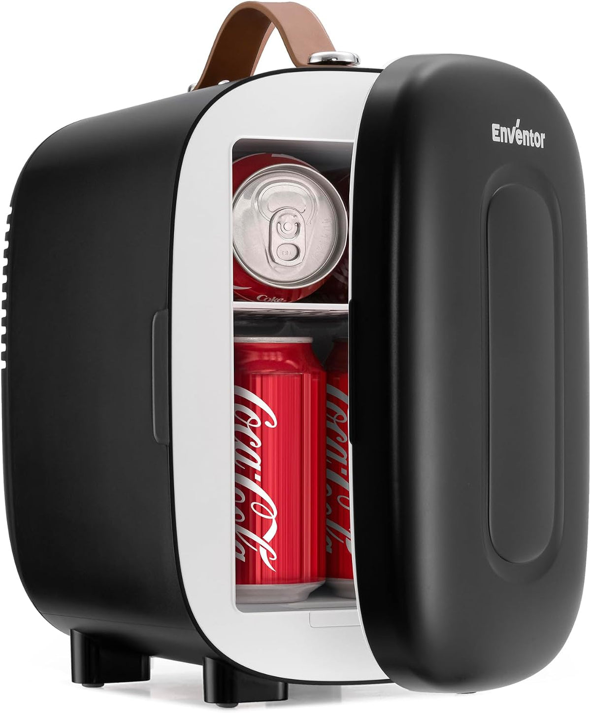 Enventor Mini Fridge 4 Litre/ 6 Can, Portable Cooler and Warmer, AC+12V DC