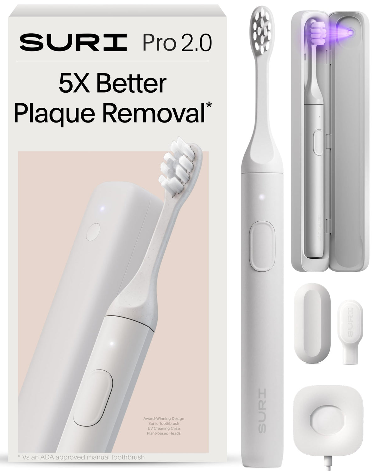 SURI Recyclable Electric Toothbrush Heads | Core & Pro Compatible | Long Lasting Replacement Heads | Pack of 3 | Winter Fern