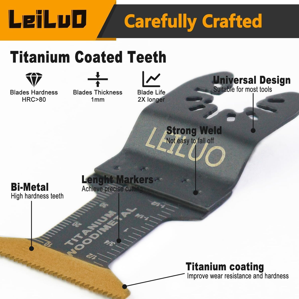 LEILUO 6Pcs Multitool Hook Blade, Multi Tool Hook Knife Blade Set