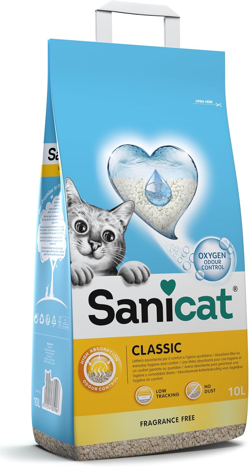 Sanicat - Classic Fragrance-Free cat litter 10L capacity