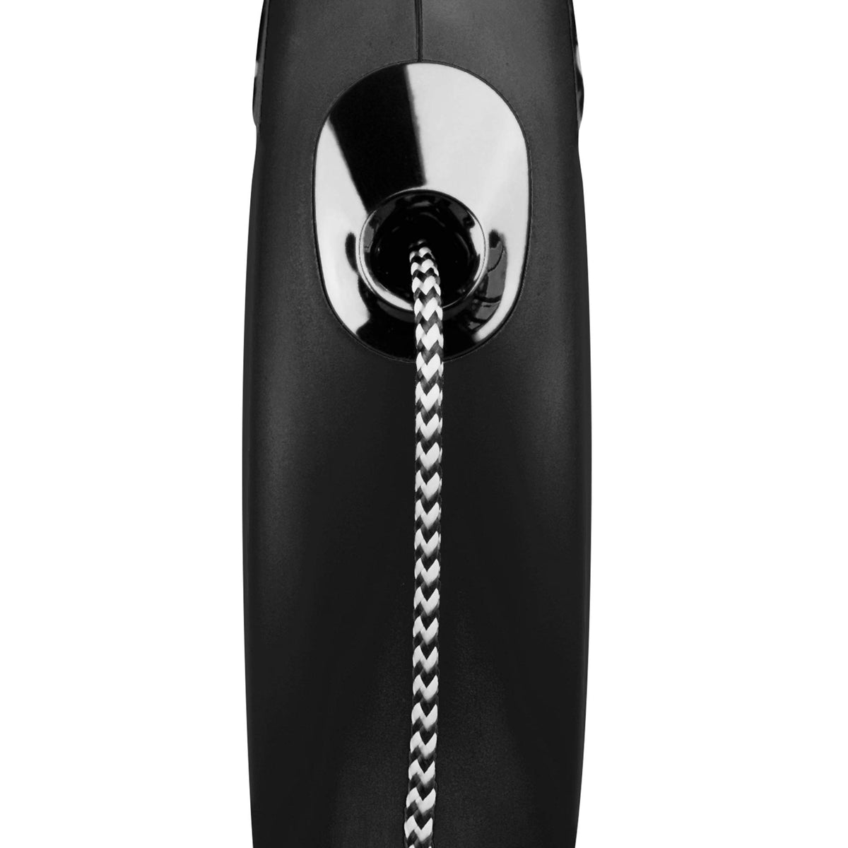 flexi Classic S | 5 m Retractable Cord Leash for Dogs up to 12 kg | Black | Retractable Dog Lead | Weight: 160 g | Dimensions: 9.6 x 16.2 cm