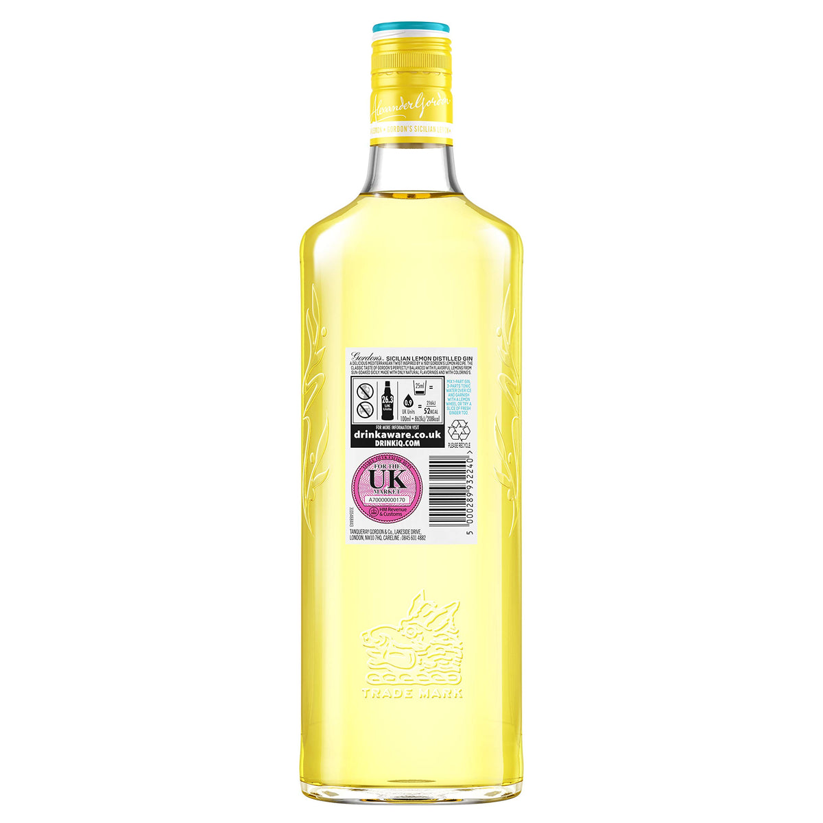 Gordon’s Special Dry London Gin | 37.5% vol | 1L | Award-Winning | Triple-Distilled London Dry Gin | Clean Juniper-Dominant Taste | Handpicked Gin Botanicals