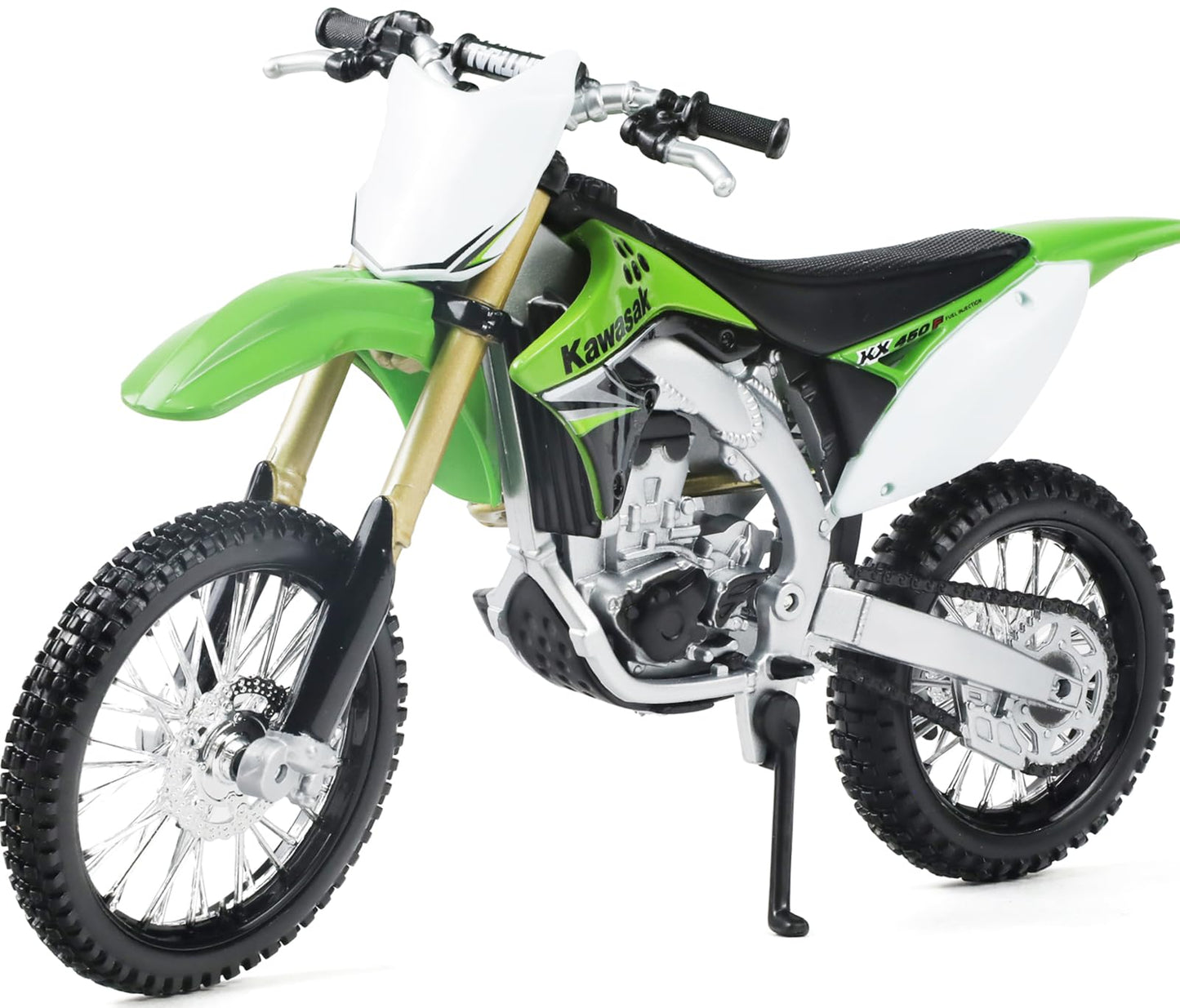 1:12 Scale Dirt Bike compatible for Kawasaki KX450F Motorcycle Model Mini Supercross Motorcross Moto Model Collection or Gift for Adult Kid Boy (Green)