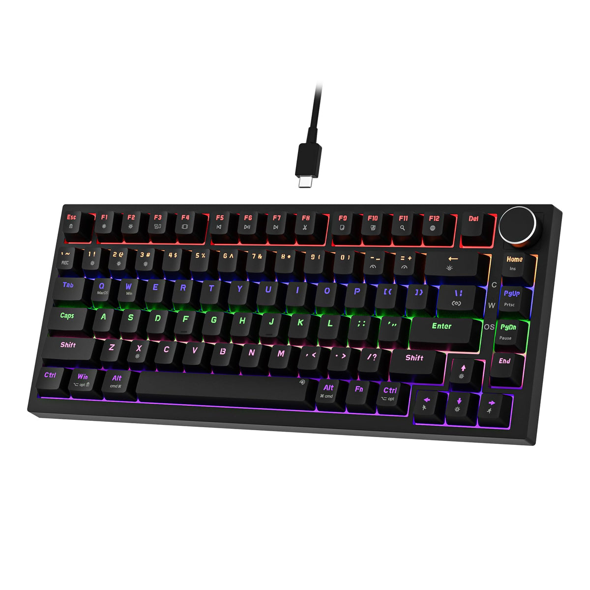 NEWMEN GM326 Mechanical Keyboard,Wired Gaming Keyboard,75% Percent Keyboard