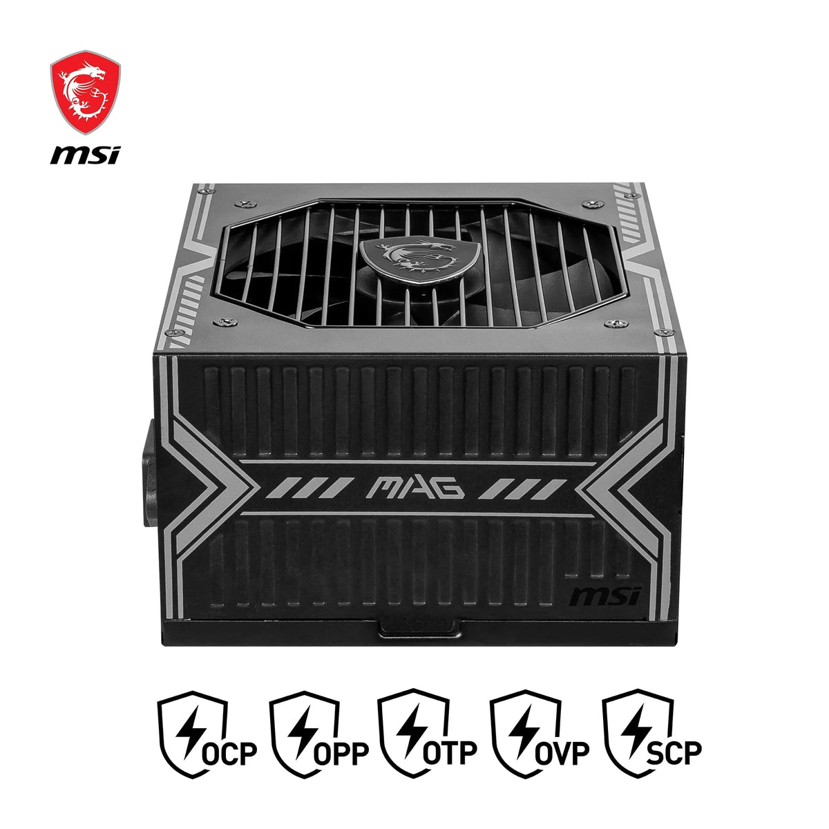 MSI MAG A750GL PCIE5 Power Supply Unit, 750W, 80 Plus Gold, Fully Modular, ATX 3.0, PCIe 5.0 GPU Support, 120mm FDB Fan, Full-Bridge LLC, Flat Black Cables - 7 Year Warranty
