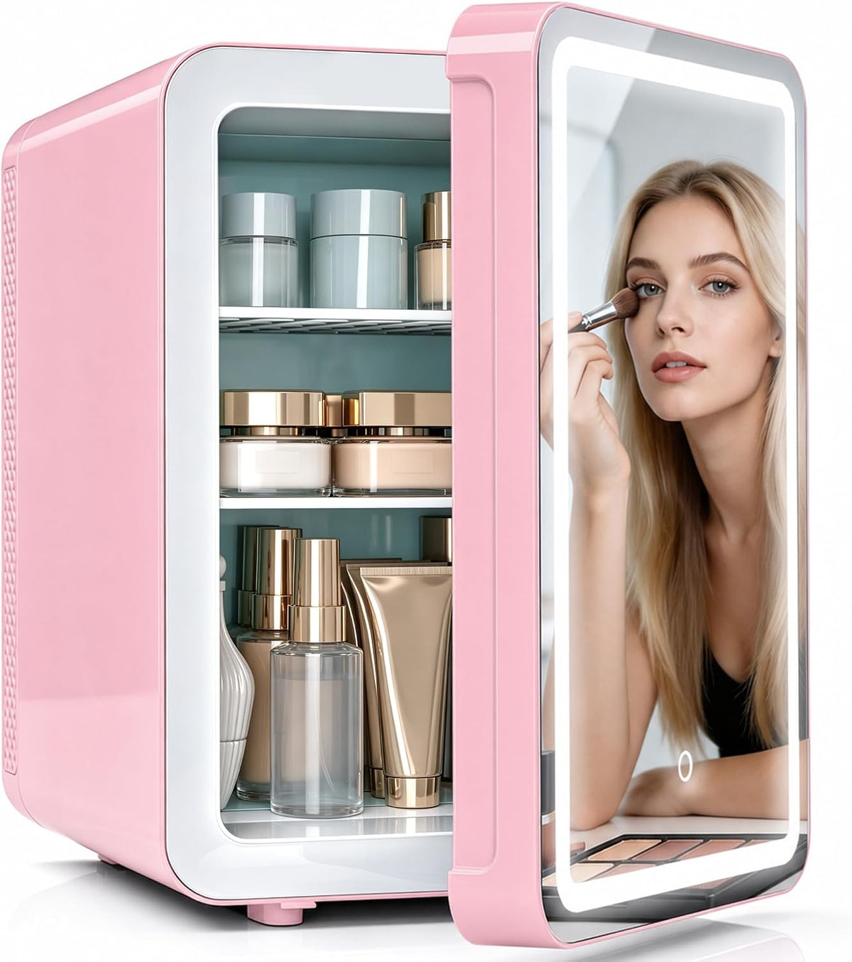 6L Skincare & Makeup Mini Fridge, Cooler & Warmer with LED Mirror