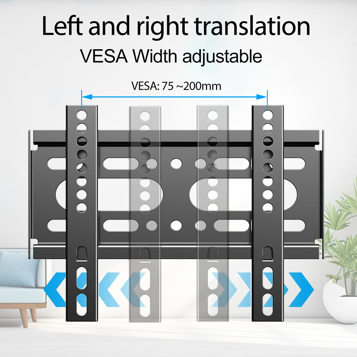 TV Wall Bracket Tilt for 14-42" LED/LCD/OLED Flat&Curved TVs Monitor, Support 25kg with Max VESA 200x200mm Spirit Level Included, Television Wall Mount Fit 32 38 40 inch Universal TV Bracket