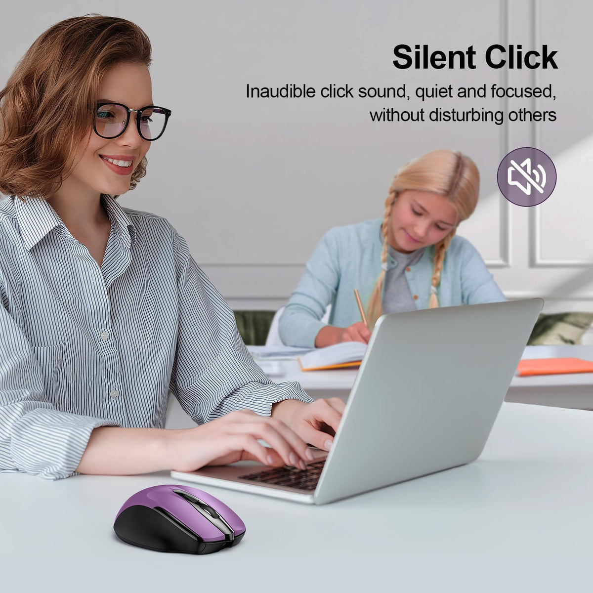 TECKNET Bluetooth Mouse, Rechargeable Bluetooth Wireless Mouse