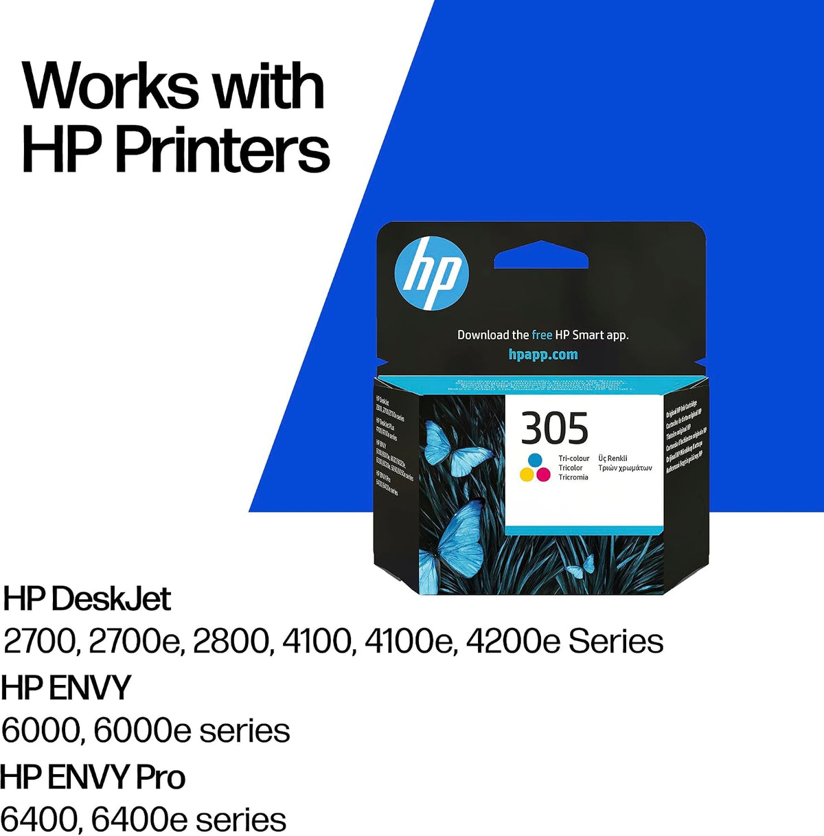 HP 305 Tri-colour Original Ink Cartridge