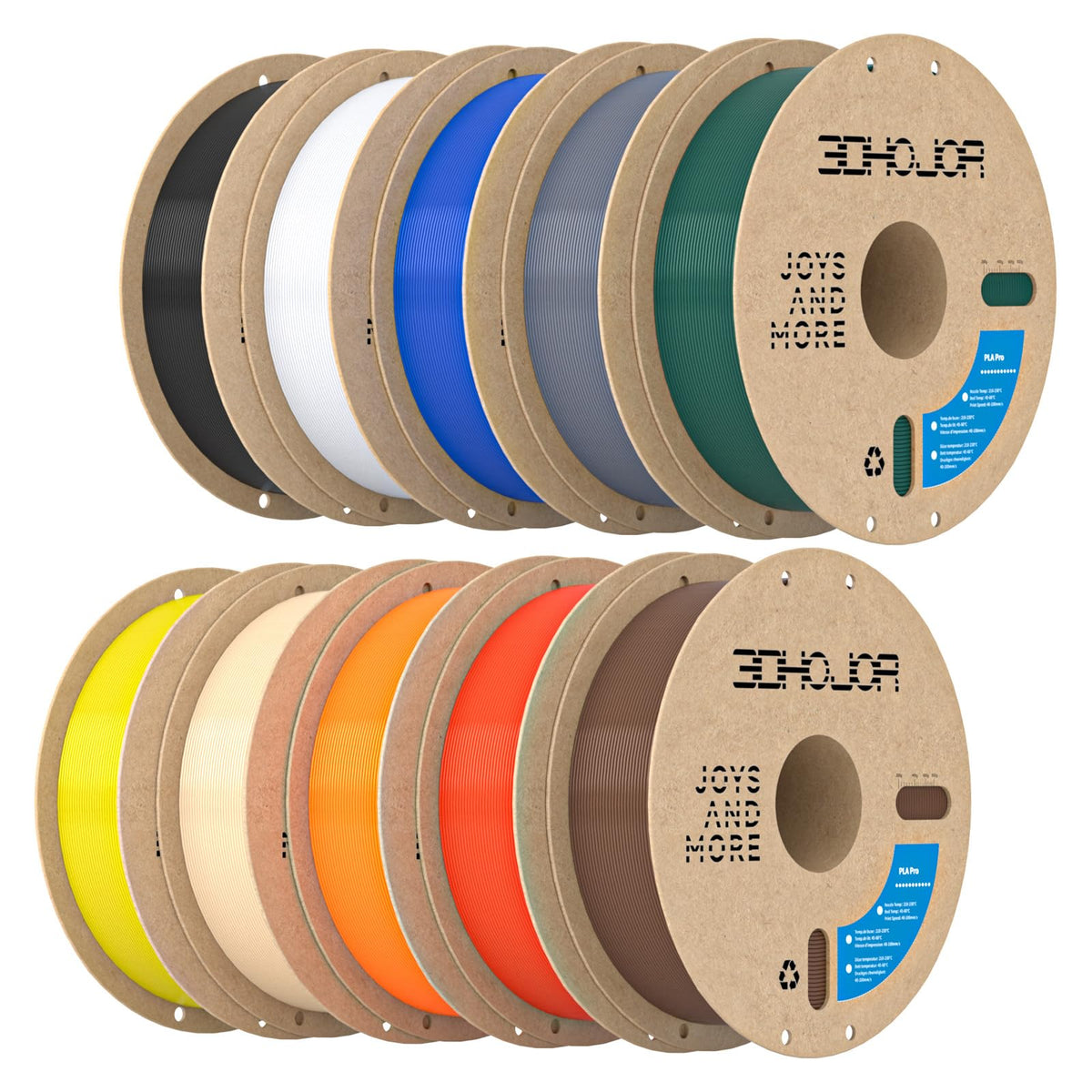 3DHoJor PLA+ PLA Plus Filament 1.75mm 1kg(2.2lbs) for 3D Printers,Yellow