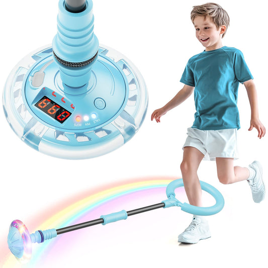 Hot Bee Ankle Skip Ball for Kids with Counter, Timer, Cal Calculator, Girl Birthday Gifts for Age 5 6 7 8 9 10+, Rechargeable Foldable Sports Toy Skip it Toy for Kids Xmas Present