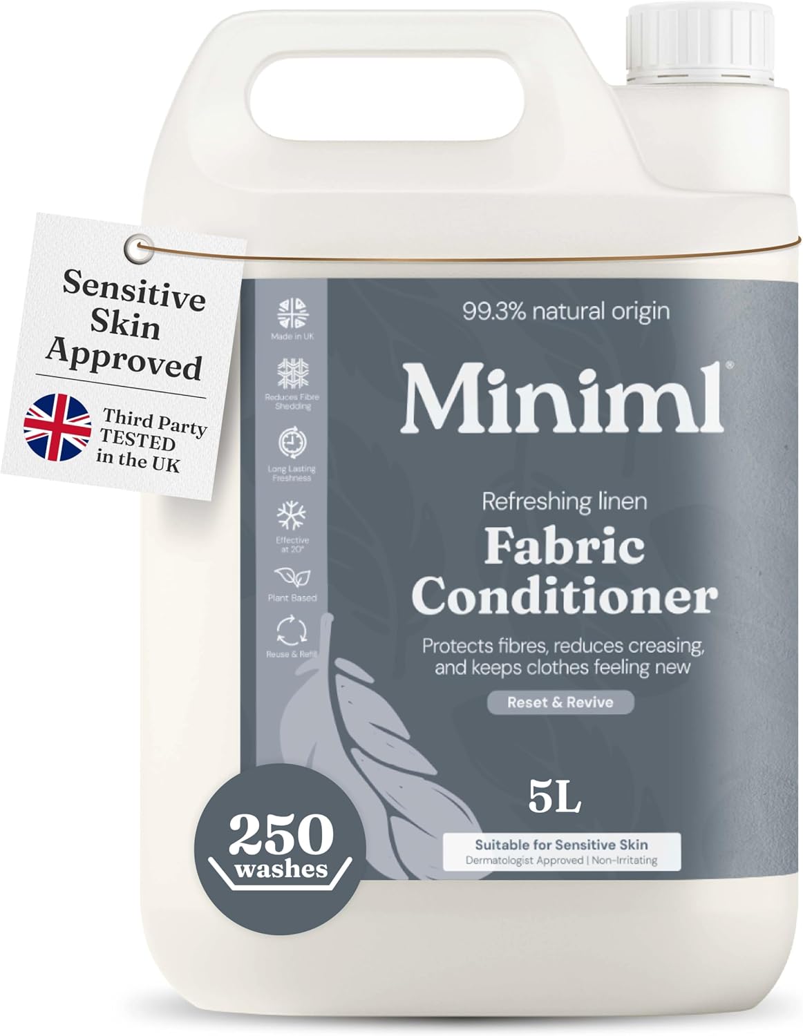 Miniml Eco Fabric Softener & Conditioner 5L Refill – Fresh Linen