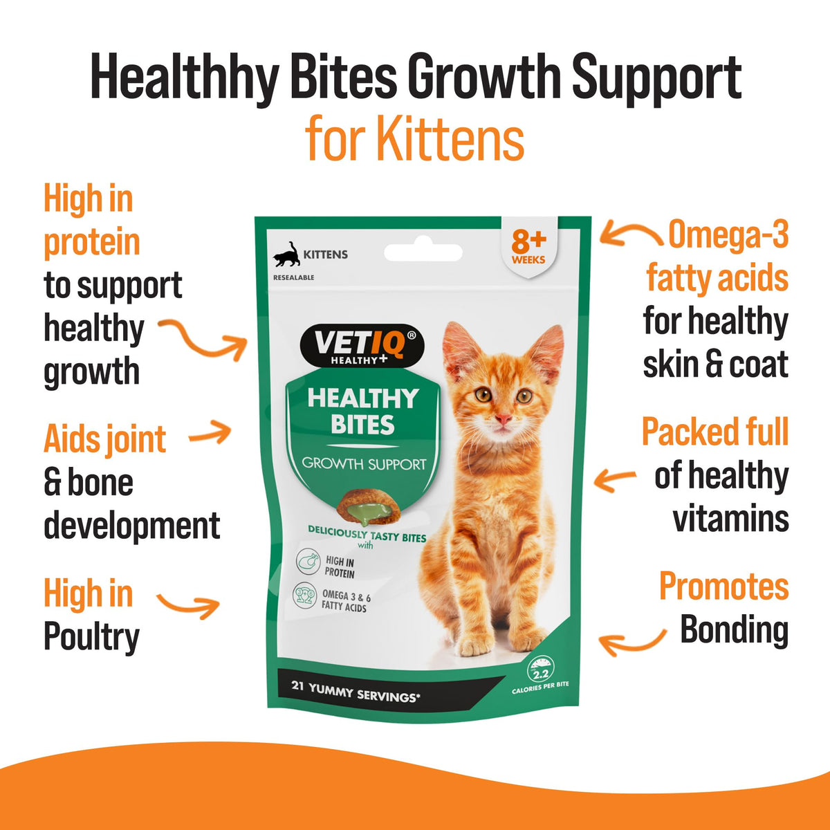 VETIQ Healthy Bites Cat Variety Treats for Cats & Kittens (84 Servings)