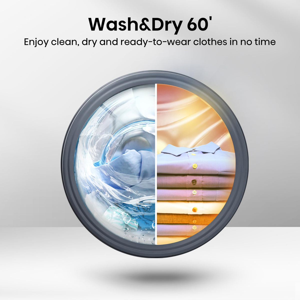 Hisense 3S Series WD3S8043BB3 Wifi Connected 8Kg and 5Kg Washer Dryer with 1400 rpm - Black - A-D Rated