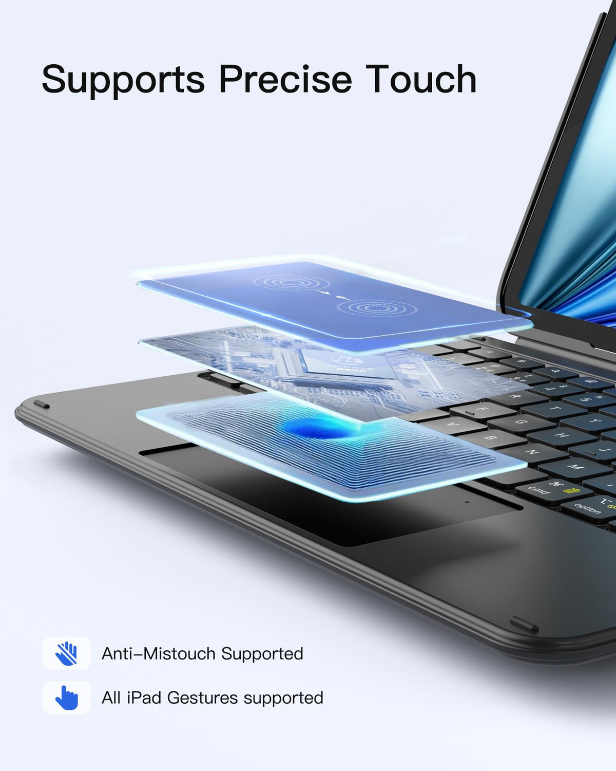 Inateck Keyboard Case with Tracked for iPad A16 11th Gen 11"/10th Gen 10.9"
