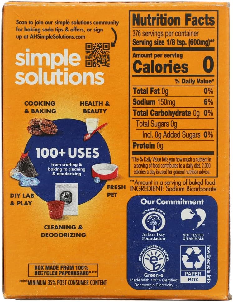 Arm and Hammer Baking Soda - Baking Powder, Baking Soda for Cleaning, Pure Baking Soda