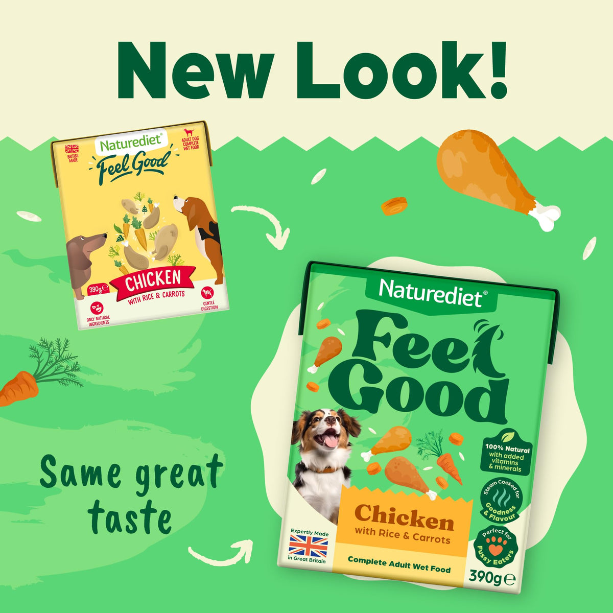 Naturediet Feel Good Wet Dog Food Selection Pack, 390g x 16 Cartons