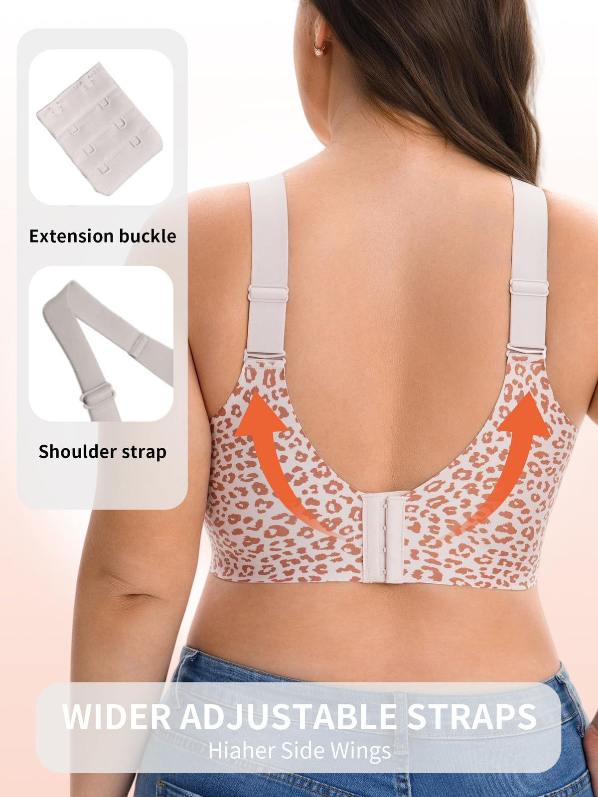 HOWIN Jelly Bras for Women Non Wired Seamless Gel Plus Size Push Up Bras