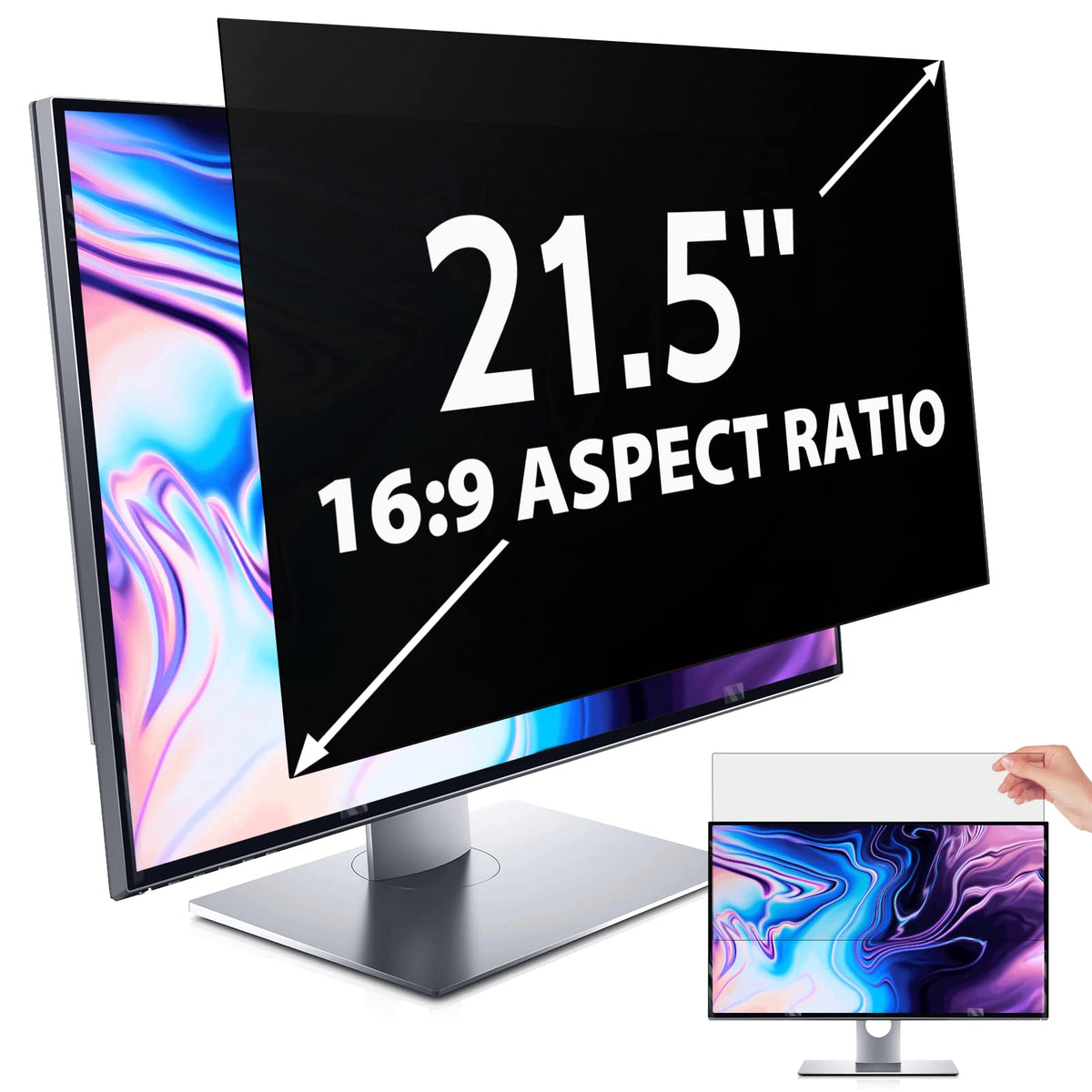 IPROKKO Laptop Privacy Screen 13.3 Inch 16:9 Anti-Blue Light Filter