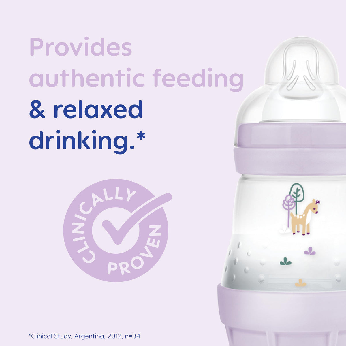 MAM Easy Start Anti-Colic Bottles, 2 x 260ml, Self-Sterilising, Linen