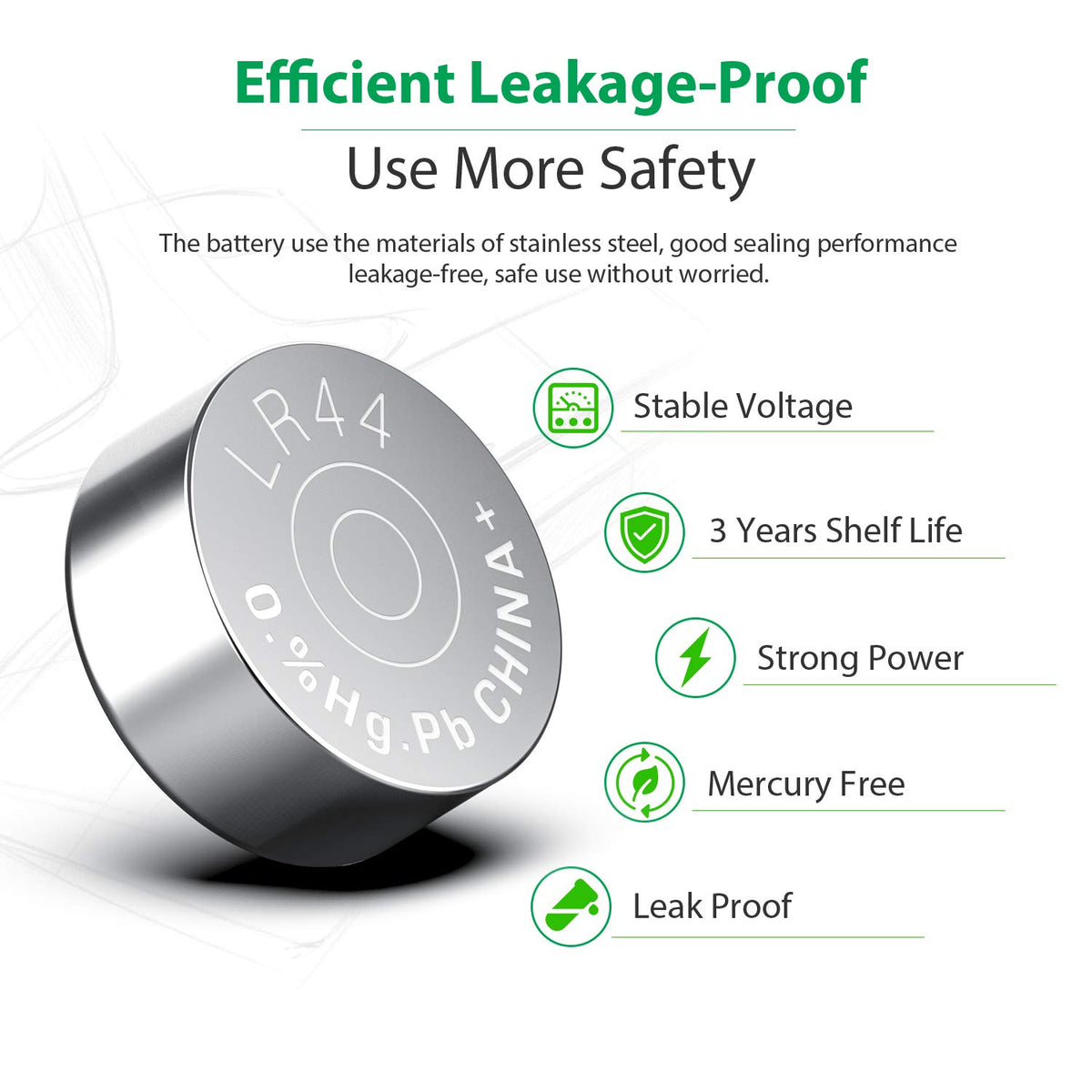 LiCB 20 PCS LR44 AG13 357 303 SR44 A76 Battery 1.5V Button Coin Cell Batteries for Small Electronics