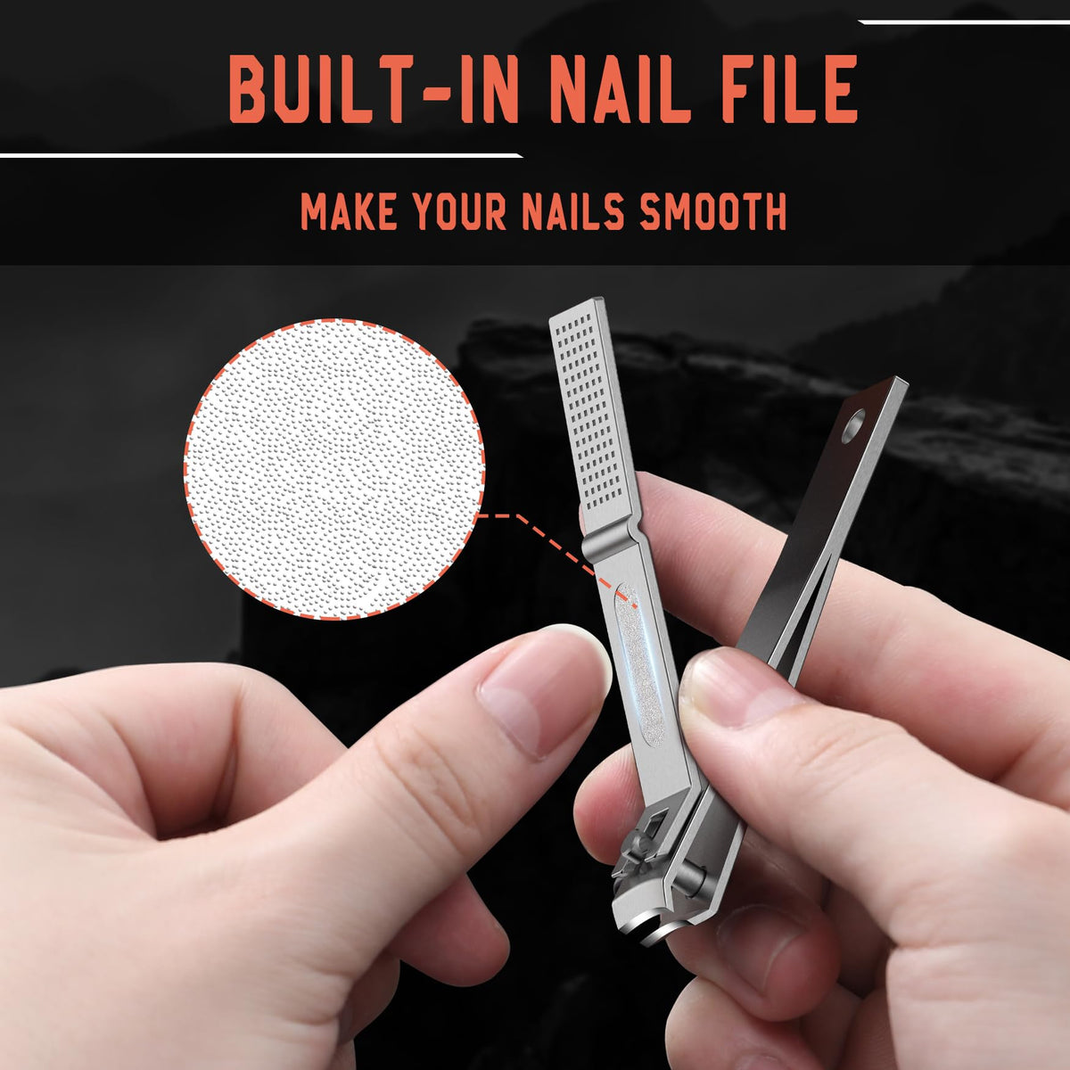BEZOX Well-Made Nail Clipper Set 2 Pcs, Wide Jaw Opening Nail Clipper for Fingernail and Toenail, Premium Stainless Steel Sharp Sturdy Finger Nail Clipper
