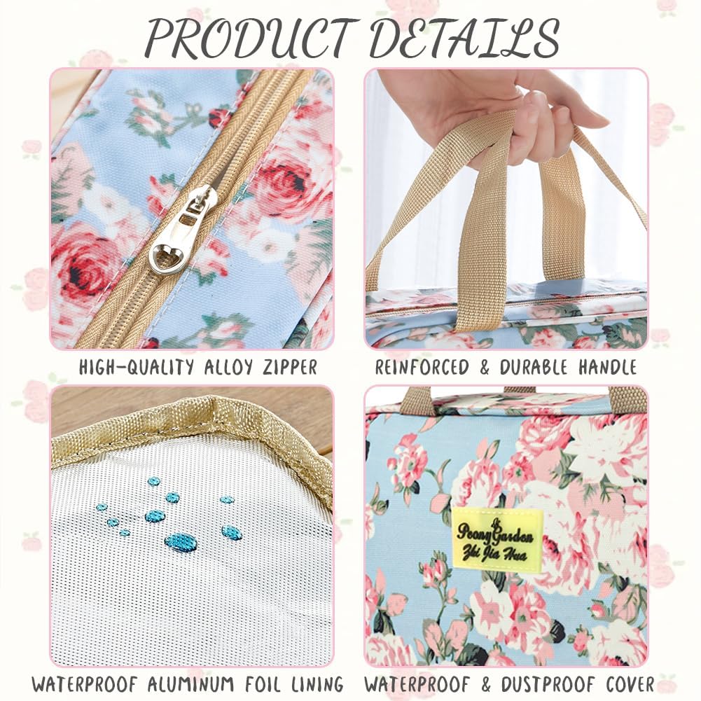 Aucuu Toiletry Bag, Large Full Size Toiletry Bag, Travel Hand-Held Make up Wash Bags, Portable Waterproof Toile-Try Kit, Bathroom Storage Case, Cosmetic Organizer for Travel, Camping for Women Girl