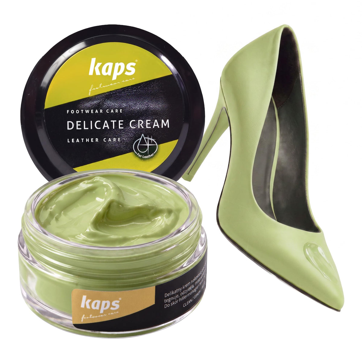Leather Shoe Cream Polish & Conditioner, Kaps 50ml