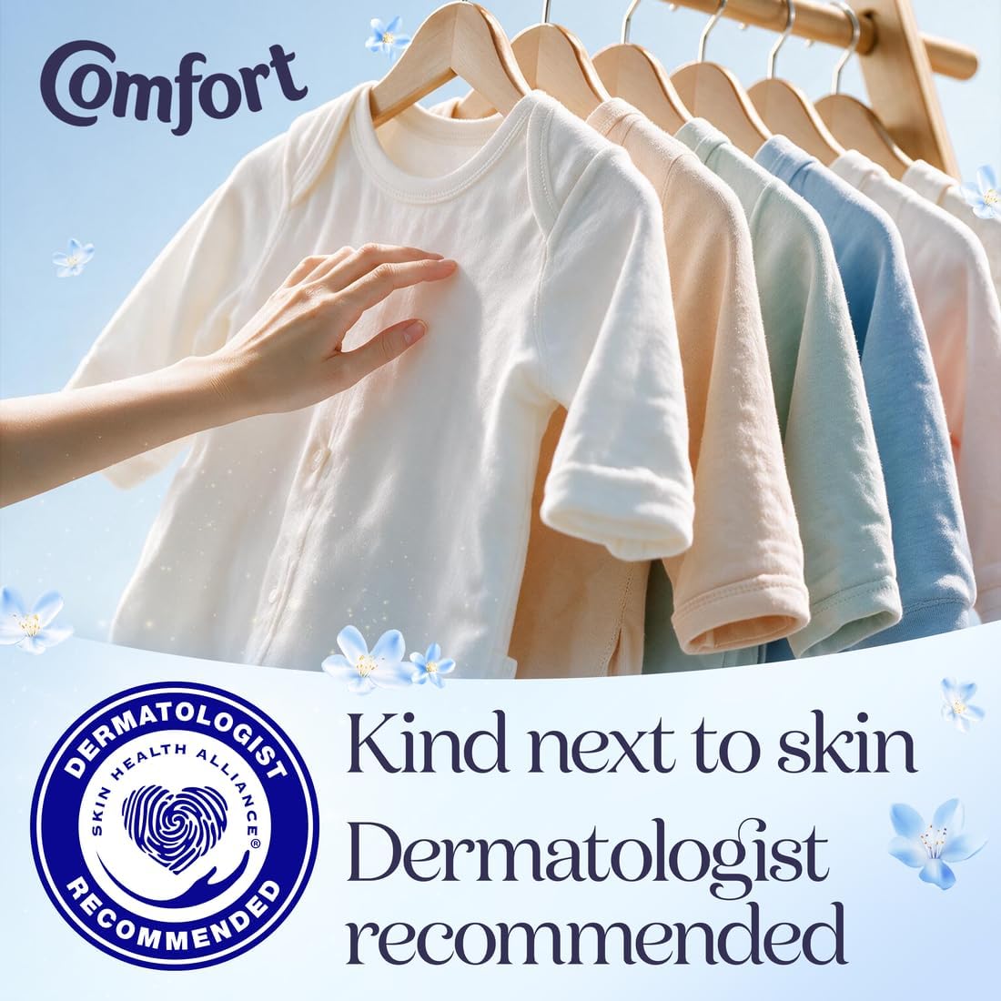Comfort Pure Sensitive Fabric Conditioner dermatologically tested gentle next to sensitive skin 160 washes (4.8 L)