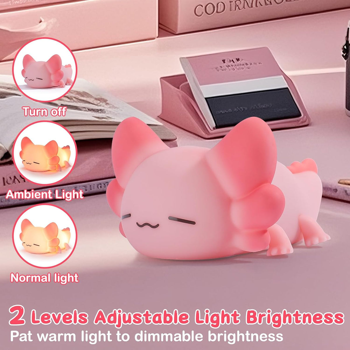 ZKLiLi Cat Night Light for Kids,Cute Night Lamp for Nursery,Squishy Silicone Touch Lights Portable, Gift for Birthday and Christmas for Kids Baby Children (Battery Cat)