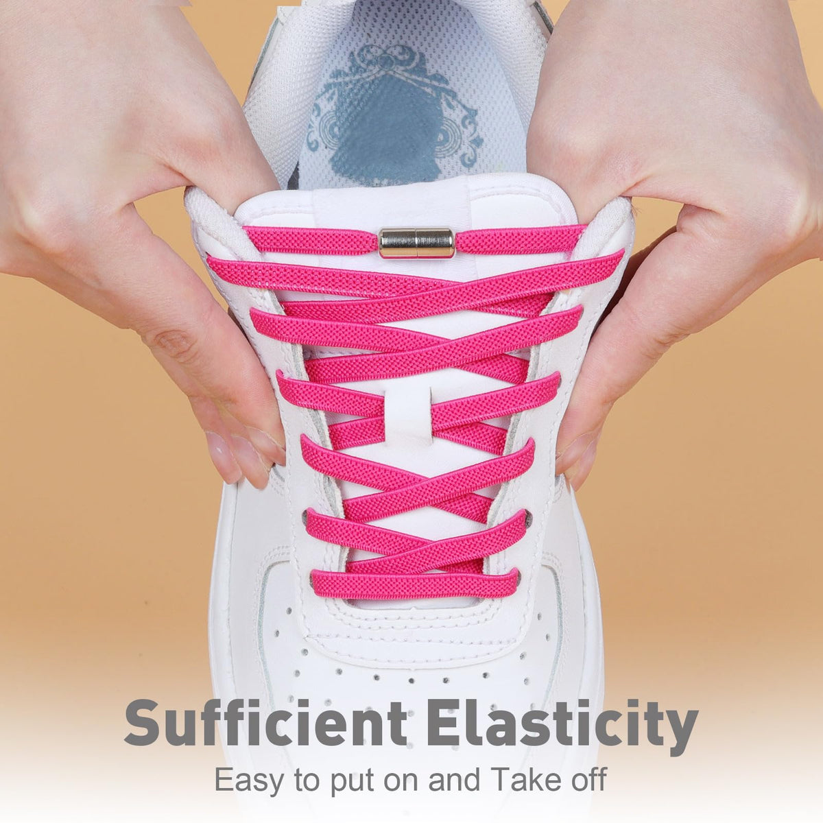 Handshop 2 Pairs Elastic Laces, No Tie Shoelaces for Trainers