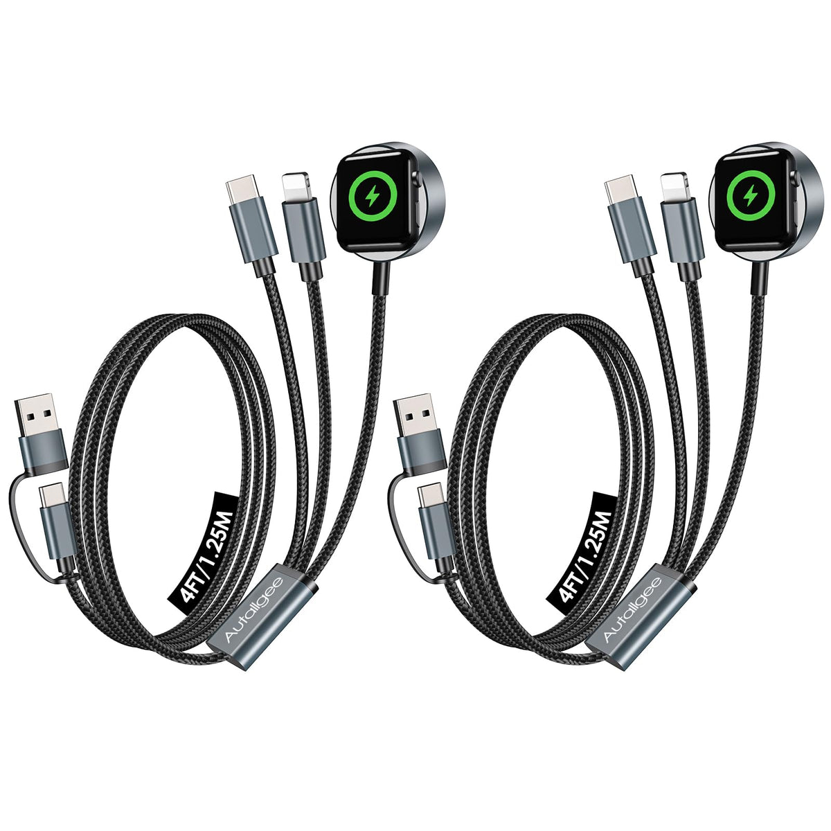 Upgraded 3 in 2 Apple Watch Charger iPhone Charger Cable Travel Essentials