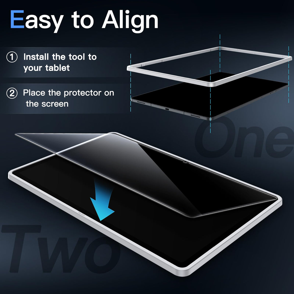 JETech Screen Protector for Galaxy Tab S10 Lite/S10 FE/S9 FE/S9, 2-Pack