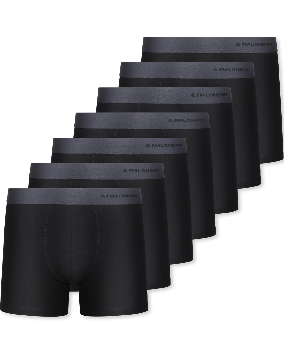 FM London 7-Pack Mens Boxers, Cotton Rich, Soft & Stretchy Mens Underwear