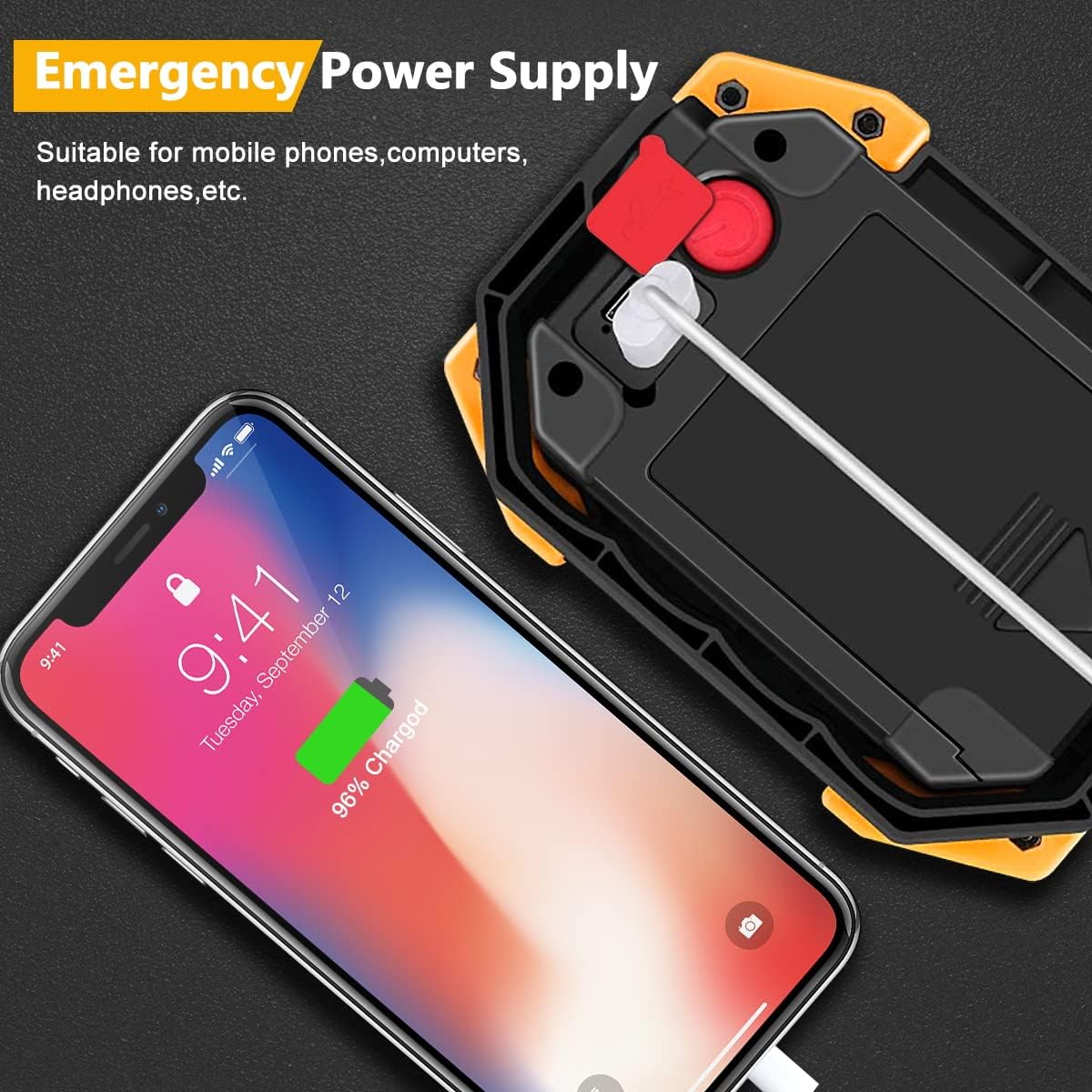 Edasion 30W LED Work Light Rechargeable COB Battery Floodlight 2000LM
