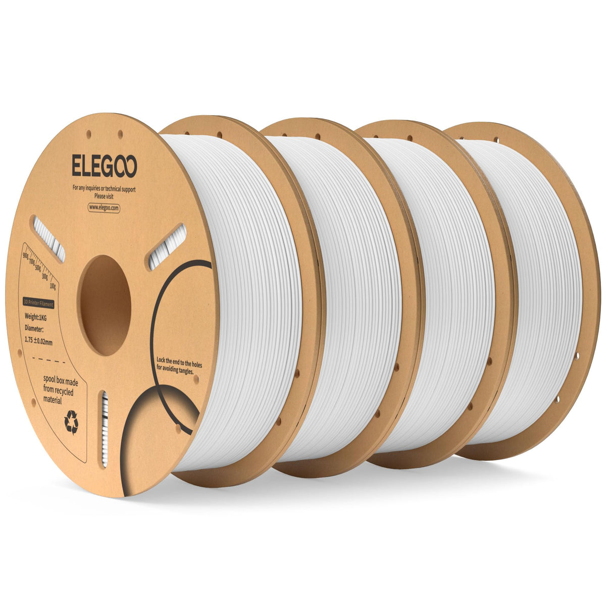 ELEGOO PLA Filament 1.75mm Black 1KG, 3D Filament Dimensional Accuracy +/- 0.02mm, 1kg Cardboard Spool(2.2lbs) 3D Printing Filament Fits for Most FDM 3D Printers