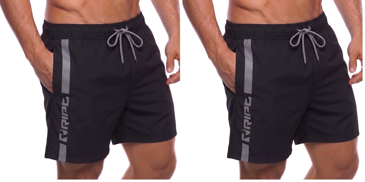 RIPT Men’s Quick Dry Swim Shorts Mesh Lining Drawstring UV 50 Beach Trunks