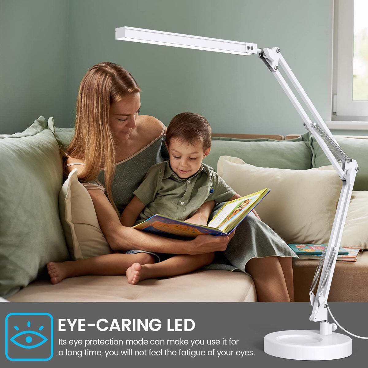 SKYLEO LED Desk Lamp with Clip and Base - Eye Protection Desk Lamps Black