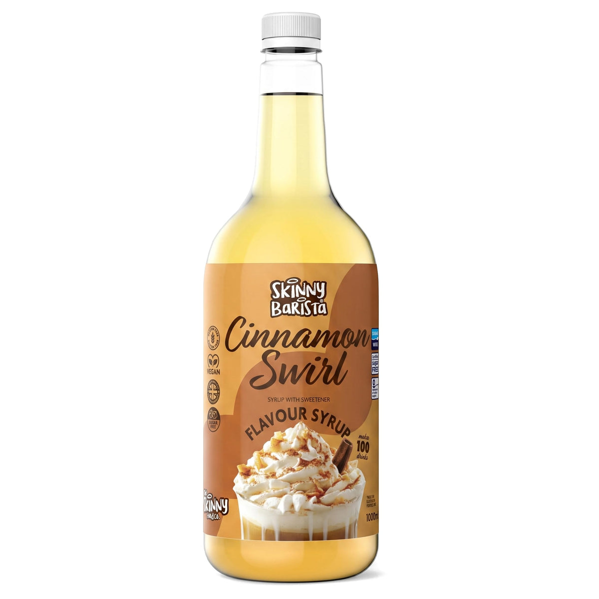 Skinny Food Co Butterscotch Syrup Zero Calorie 1L - Sugar Free Coffee Syrup