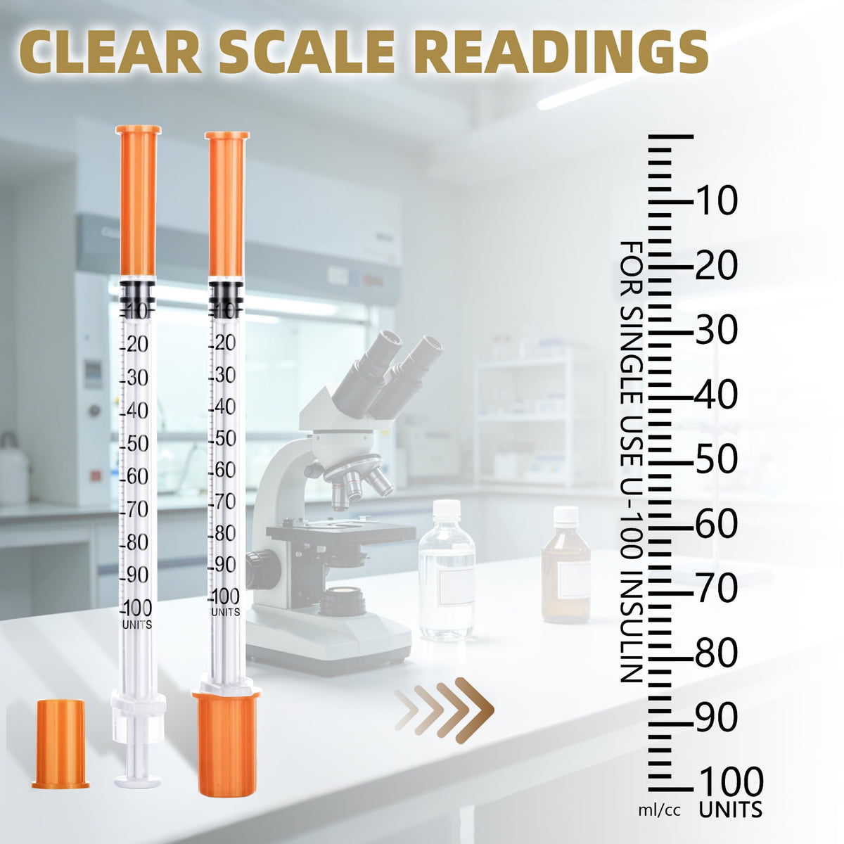 10Pack 1ml Dispensing Tool with Cap 31G 6mm, Individually Wrapped, Plastic Measuring Tools for Lab, Crafting (10)