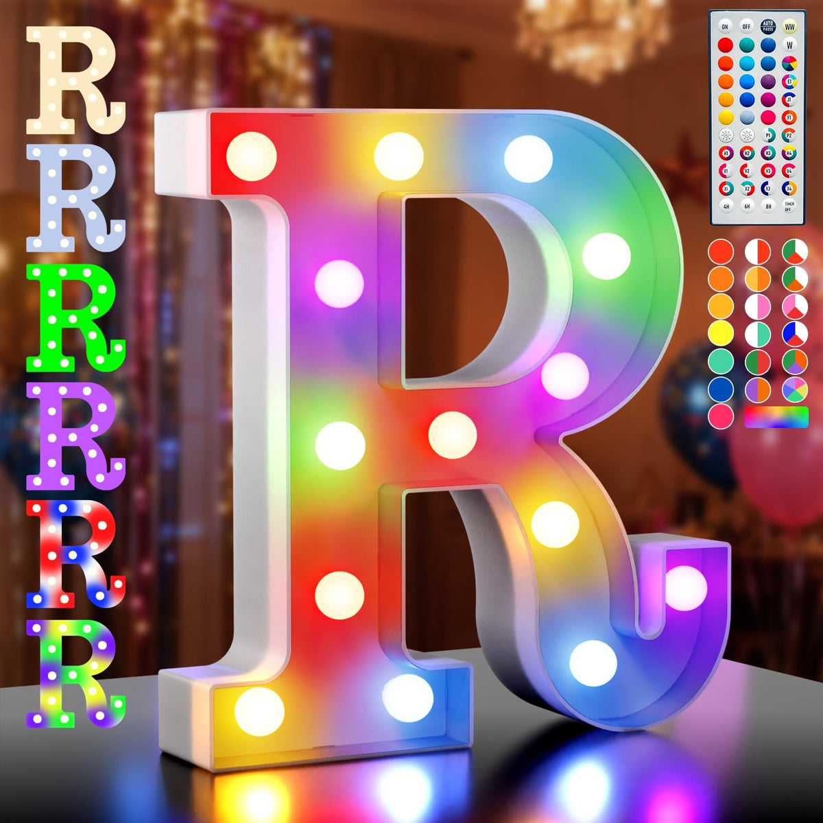 Ledido Pink Glitter Light Up Number 80 for 80th Birthday Decorations