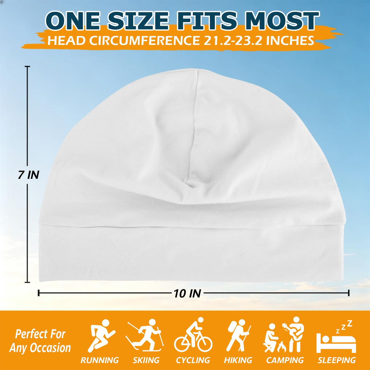 EINSKEY 100% Cotton Skull Caps for Men, Multipurpose Daily Wear Beanie Hat