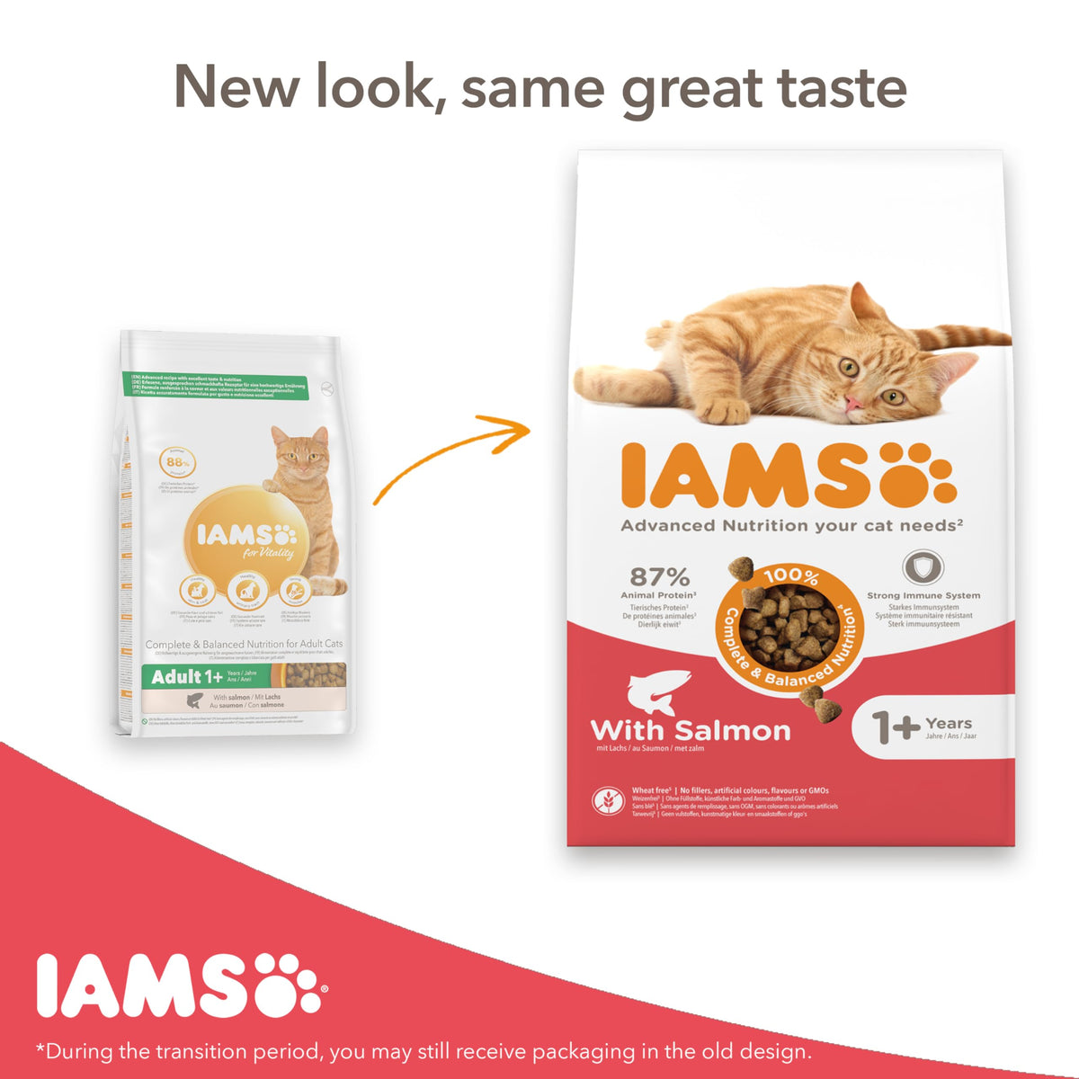 IAMS Adult Complete Dry Cat Food Chicken 3kg - Supports Strong Immune System