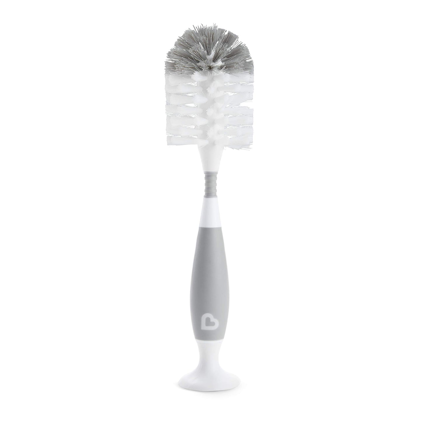 Munchkin Bottle Brush | For Cleaning Baby & Water Bottles with Built In Teat Brush | Freestanding | Dishwasher Safe | Bristle Brush | 1 Pack | Grey
