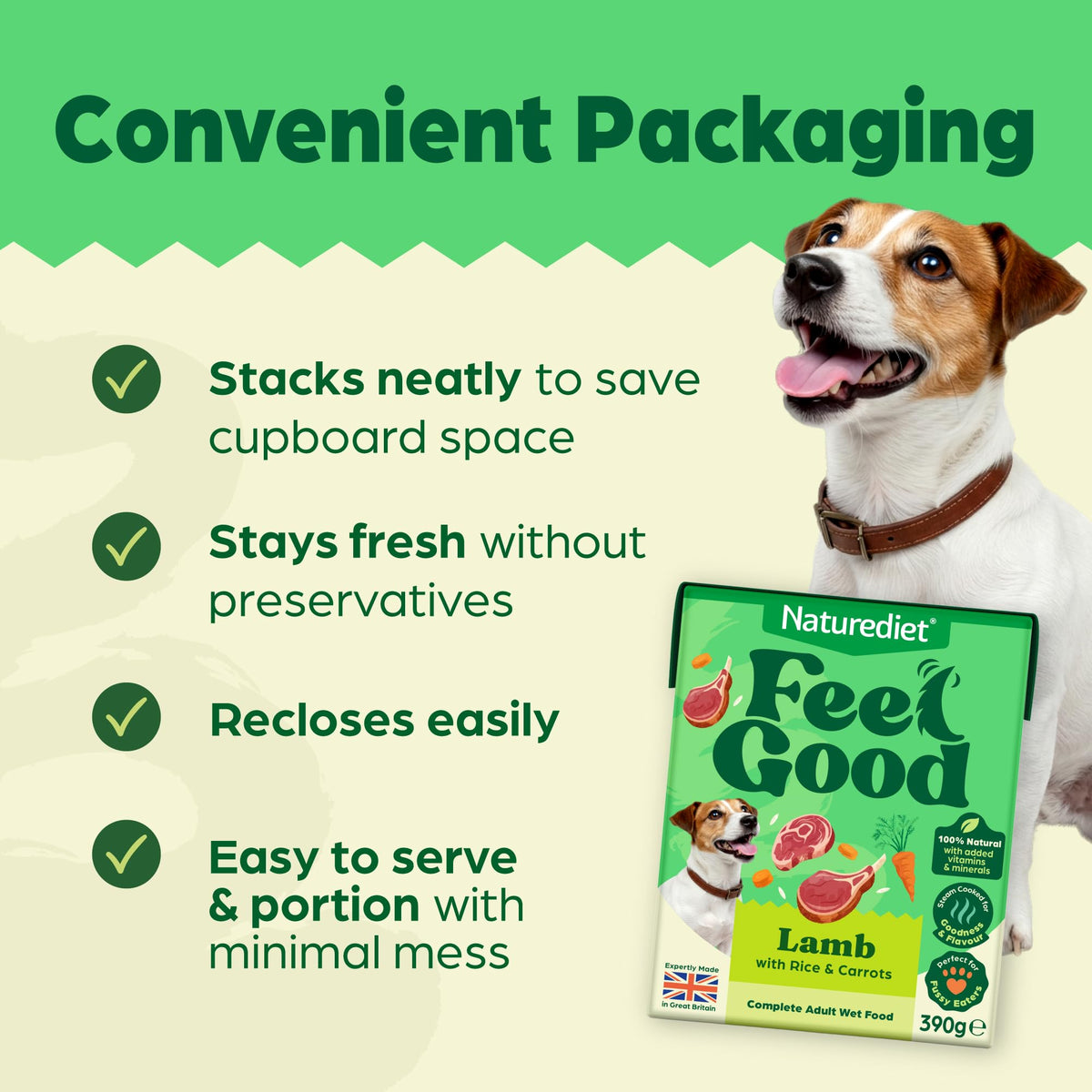 Naturediet Feel Good Wet Dog Food Selection Pack, 390g x 16 Cartons
